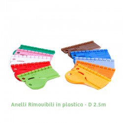 Anellini in plastica D 2.5 mm - numerati da 0 a 9