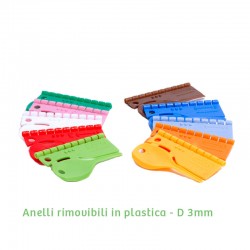 Anellini in plastica D 3 mm - numerati da 0 a 9