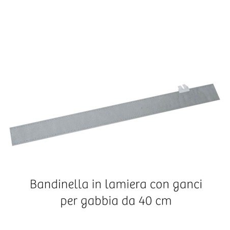 Bandinella zincata per gabbia da 40 cm