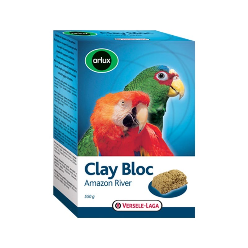 Orlux Clay Bloc Amazon River - Blocco minerale per grandi parrocchetti e pappagalli
