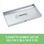 Cassetto scorrevole in lamiera per gabbia da 120 cm