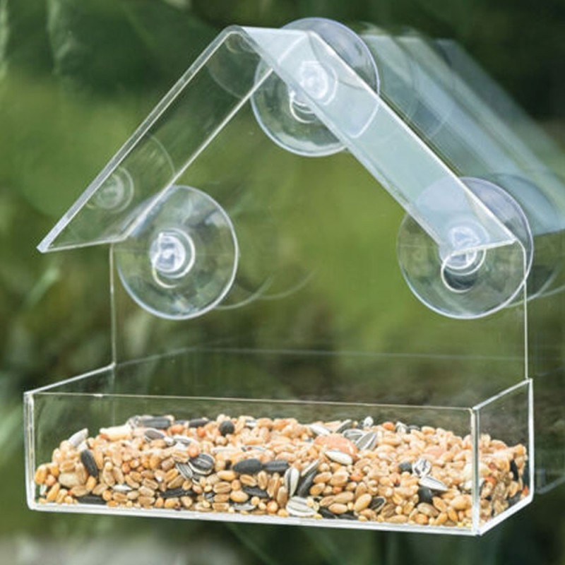 Ampia E Pregiata Mangiatoia Per Uccelli GARANTITA A VITA Da Mettere Sulla Finestra. Include Un Vassoio - Foto 11